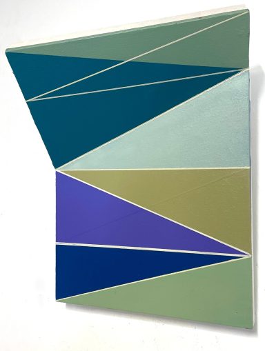 Christian Eder, Diagonals, 2026, oil on wood, 40 x 30 x 18 cm, unique