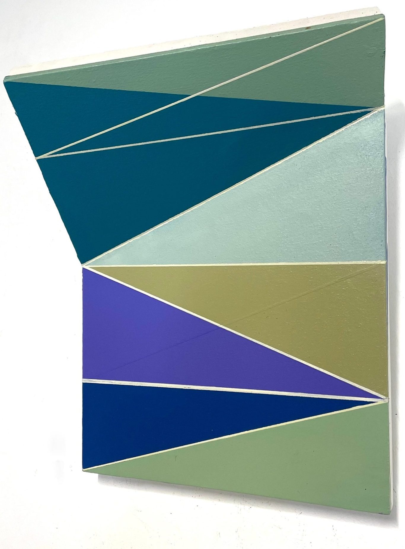 Christian Eder, Diagonals, 2026, oil on wood, 40 x 30 x 9 cm, unique