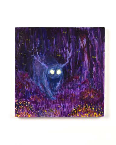 Kenji Lim, Hello, Is It Me You're Looking For?, 2026, acrylic on board, 20 x 20 x 2 cm, unique