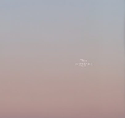 Detail: Ulrike Königshofer, On the Other Side of the Sky (Trieste/Wien, 19:30), 2019