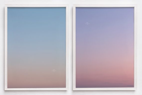 Ulrike Königshofer, On the Other Side of the Sky (Trieste/Wien 19:30), 2019, 2 C-Prints (diptych), 70 x 50 cm each, framed, ed. 5+2